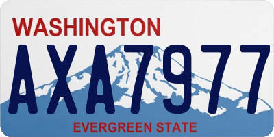 WA license plate AXA7977