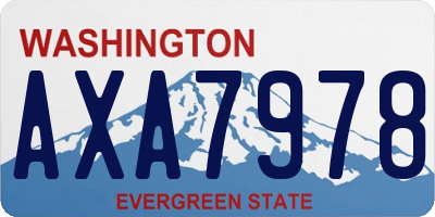 WA license plate AXA7978