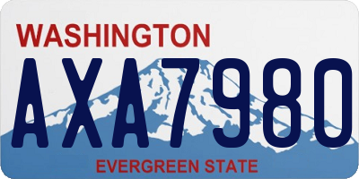 WA license plate AXA7980