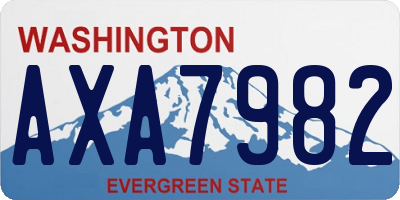 WA license plate AXA7982