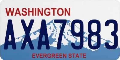 WA license plate AXA7983