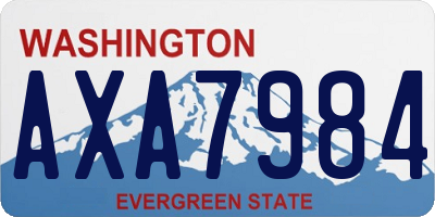 WA license plate AXA7984