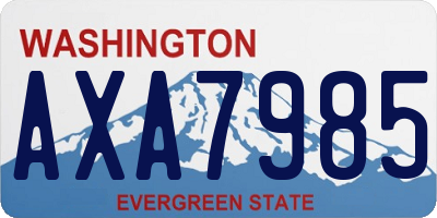 WA license plate AXA7985