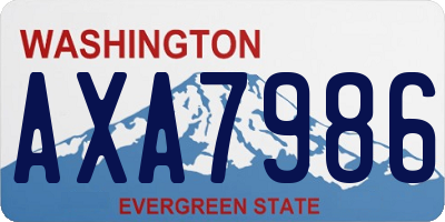 WA license plate AXA7986