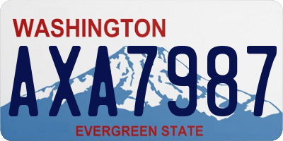 WA license plate AXA7987