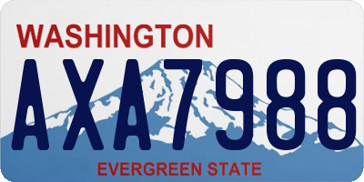 WA license plate AXA7988