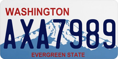 WA license plate AXA7989