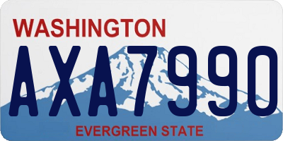 WA license plate AXA7990