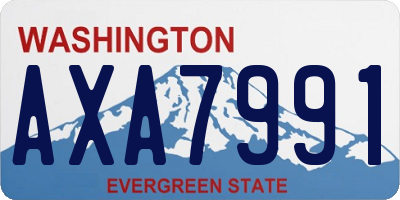 WA license plate AXA7991