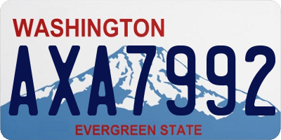 WA license plate AXA7992