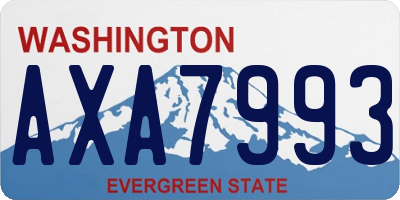 WA license plate AXA7993