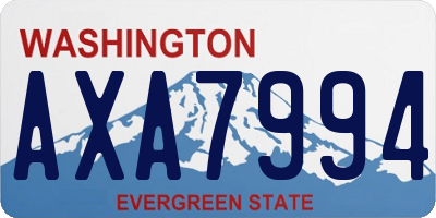WA license plate AXA7994