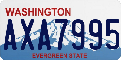 WA license plate AXA7995