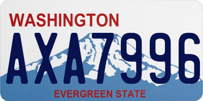 WA license plate AXA7996