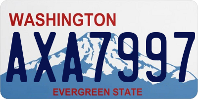 WA license plate AXA7997