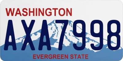 WA license plate AXA7998