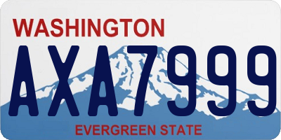 WA license plate AXA7999