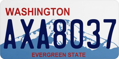 WA license plate AXA8037