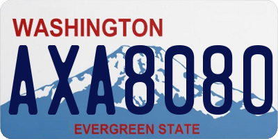WA license plate AXA8080