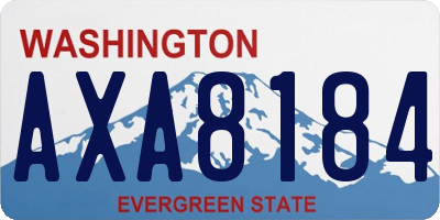 WA license plate AXA8184