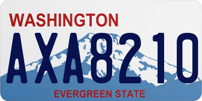 WA license plate AXA8210