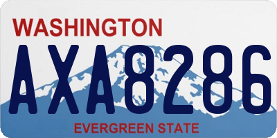 WA license plate AXA8286