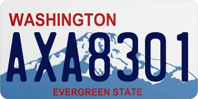 WA license plate AXA8301