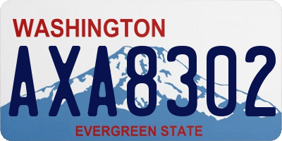 WA license plate AXA8302