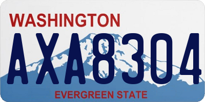 WA license plate AXA8304