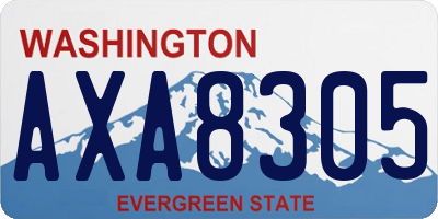 WA license plate AXA8305