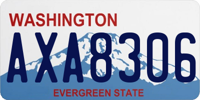 WA license plate AXA8306