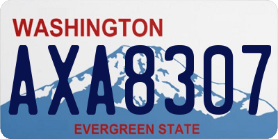 WA license plate AXA8307