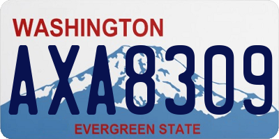 WA license plate AXA8309