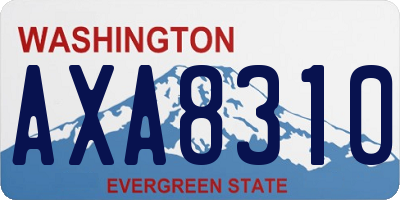 WA license plate AXA8310