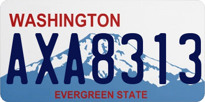 WA license plate AXA8313
