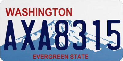 WA license plate AXA8315