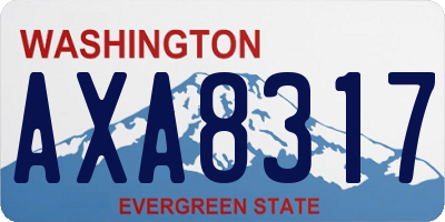 WA license plate AXA8317