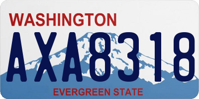 WA license plate AXA8318