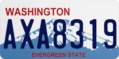 WA license plate AXA8319