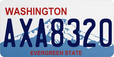 WA license plate AXA8320