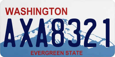 WA license plate AXA8321