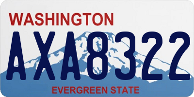 WA license plate AXA8322