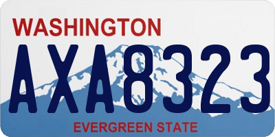 WA license plate AXA8323