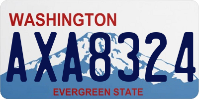 WA license plate AXA8324