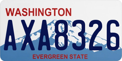 WA license plate AXA8326