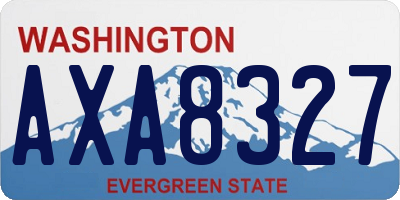 WA license plate AXA8327