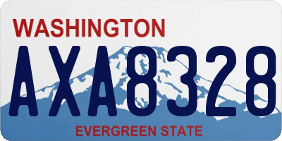 WA license plate AXA8328