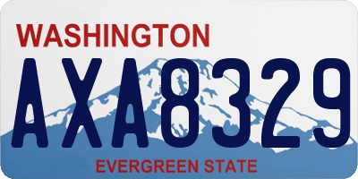 WA license plate AXA8329