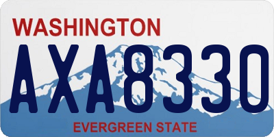 WA license plate AXA8330