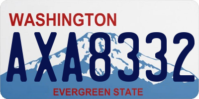 WA license plate AXA8332